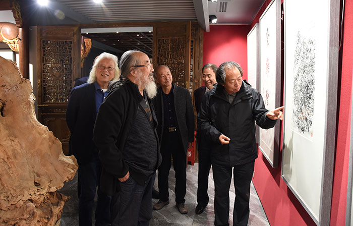 艺术大家江文湛、郭全忠欢聚西安天然汇艺术馆